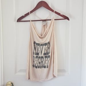 Haute Hippie Never Regret Graphic Tank Sz XS